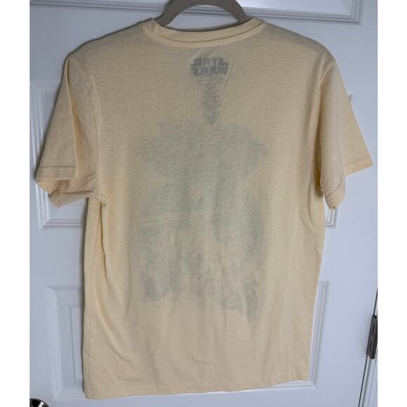 Star Wars Retro Rainbow Graphic T-Shirt Beige Unisex Tee Size M Movie Merch - Picture 3 of 4